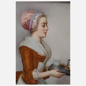 KPM Berlin Bildplatte "Das Schokoladenmädchen"