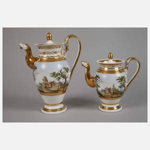 Kaffee-/Teeservice Landschaftsmalerei