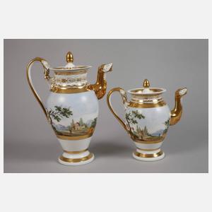 Kaffee-/Teeservice Landschaftsmalerei