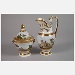 Kaffee-/Teeservice Landschaftsmalerei