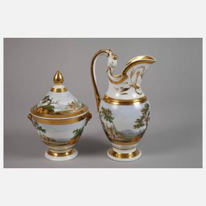 Kaffee-/Teeservice Landschaftsmalerei