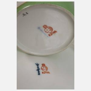 KPM Berlin Paar Gedecke Blumenbukett