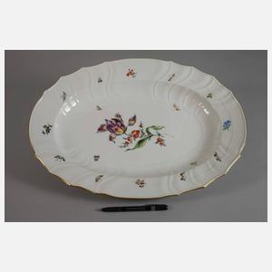 KPM Paar große Servierplatten Blumen und Insekten