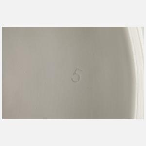 KPM Paar große Servierplatten Blumen und Insekten