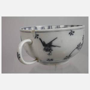 Meissen zwei Tassen mit Untertassen Blaumalerei