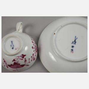 Meissen Tasse mit Untertasse Marcolinizeit