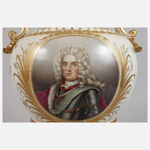 Meissen große Prunkvase Portrait August der Starke