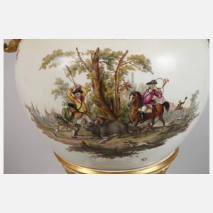 Meissen große Prunkvase Portrait August der Starke