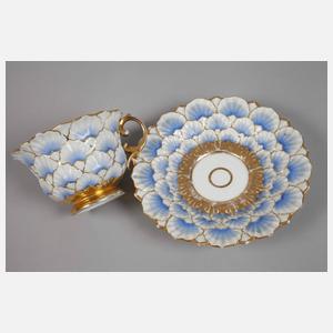 Meissen Prunktasse Muschelrelief