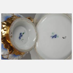 Meissen Prunktasse Muschelrelief