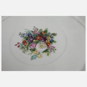 Meissen Prunktasse und Teller "Pressglasmuster"