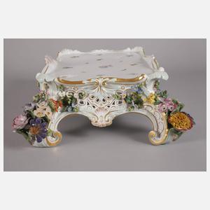 Meissen großes Postament für Kaminuhr