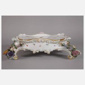 Meissen großes Postament für Kaminuhr