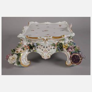 Meissen großes Postament für Kaminuhr