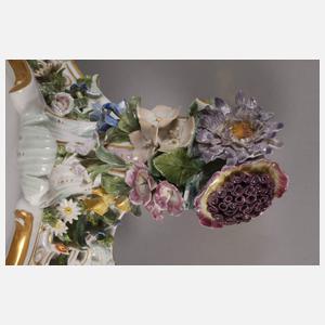 Meissen großes Postament für Kaminuhr