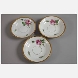 Meissen Konvolut Tassen mit Schwanenhalshenkel