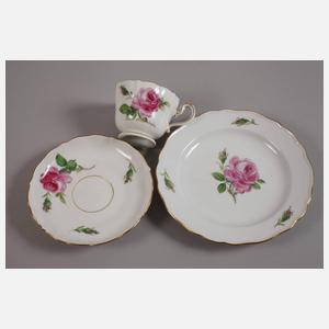 Meissen Konvolut "Rote Rose"