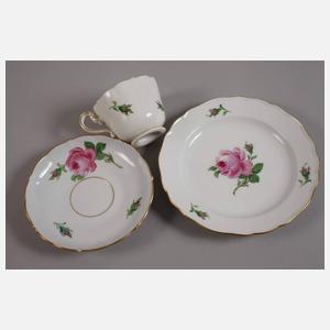 Meissen Konvolut "Rote Rose"