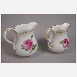 Meissen Konvolut "Rote Rose"