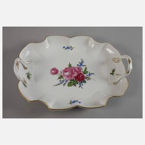 Meissen Henkelschale und Wandteller "Blume 2"