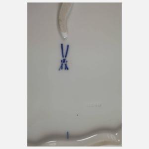 Meissen Henkelschale und Wandteller "Blume 2"