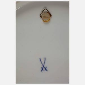 Meissen Henkelschale und Wandteller "Blume 2"