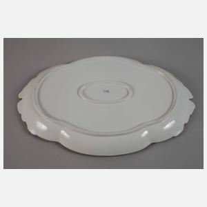 Meissen Schleifenplatte "Naturalistische Blume"