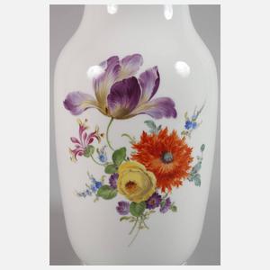 Meissen große Balustervase Blumenmalerei