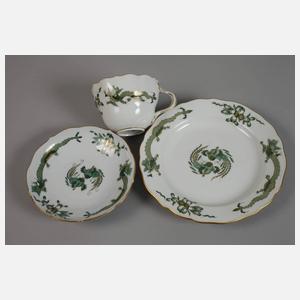Meissen Gedeck "Reicher Drache, grün"