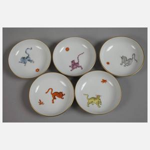 Meissen Konvolut Jahresschälchen