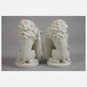 Nymphenburg Paar "Löwe mit (bayerischem) Wappen"