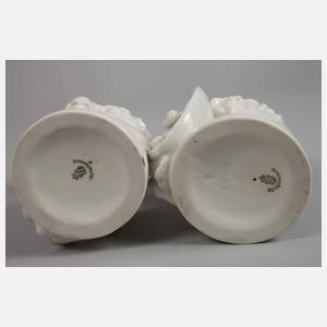 Nymphenburg Paar "Löwe mit (bayerischem) Wappen"