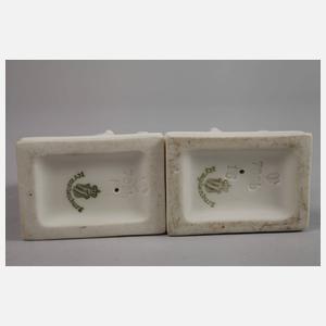 Nymphenburg Paar kleine "Löwen" als Wappenhalter