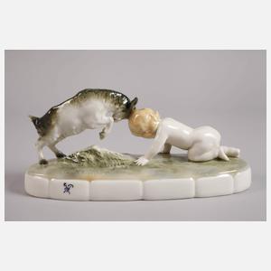 Passau Kind mit Ziegenbock