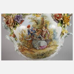 Potschappel große Prunkvase Figurenmalerei