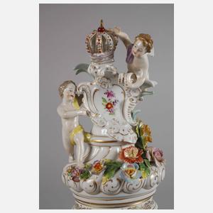 Potschappel große Prunkvase Figurenmalerei