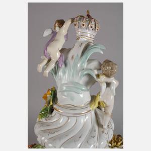 Potschappel große Prunkvase Figurenmalerei