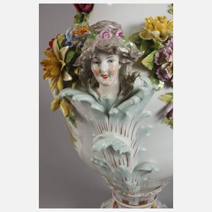 Potschappel große Prunkvase Figurenmalerei