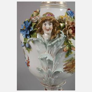 Potschappel große Prunkvase Figurenmalerei