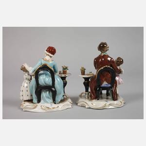 Volkstedt Paar Rokokogruppen Familienglück