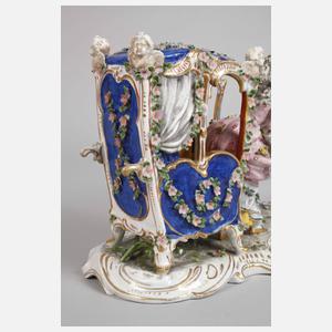 Volkstedt Rokokopaar mit Sänfte