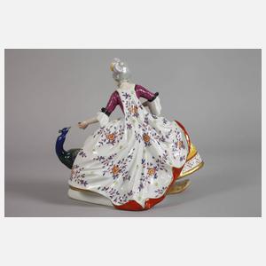 Volkstedt Krinolinendame mit Pfau