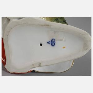 Volkstedt Krinolinendame mit Pfau