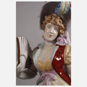 Plaue übergroßer figürlicher Prunkleuchter