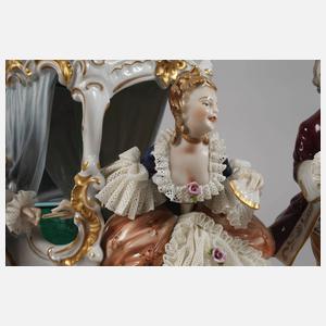 Unterweißbach Rokokogruppe mit Sänfte