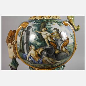 Übergroße italienische Majolikavase