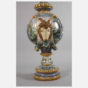 Übergroße italienische Majolikavase