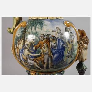 Übergroße italienische Majolikavase