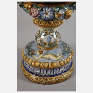 Übergroße italienische Majolikavase