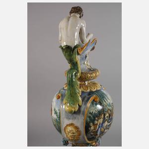 Übergroße italienische Majolikavase